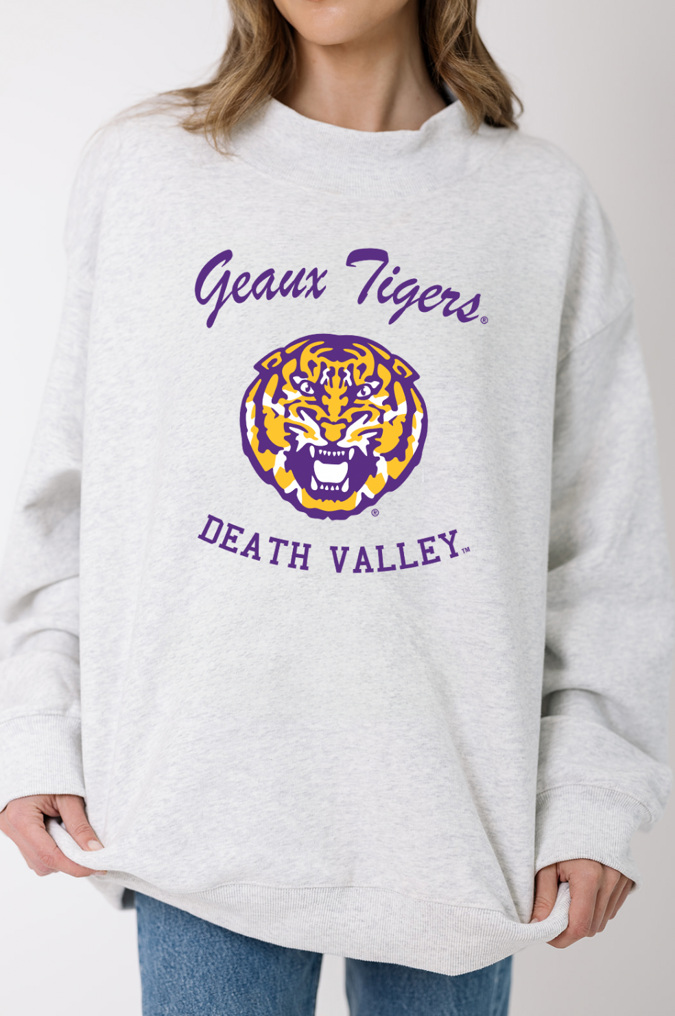 Louisiana State University Geaux Tiger Mock Neck