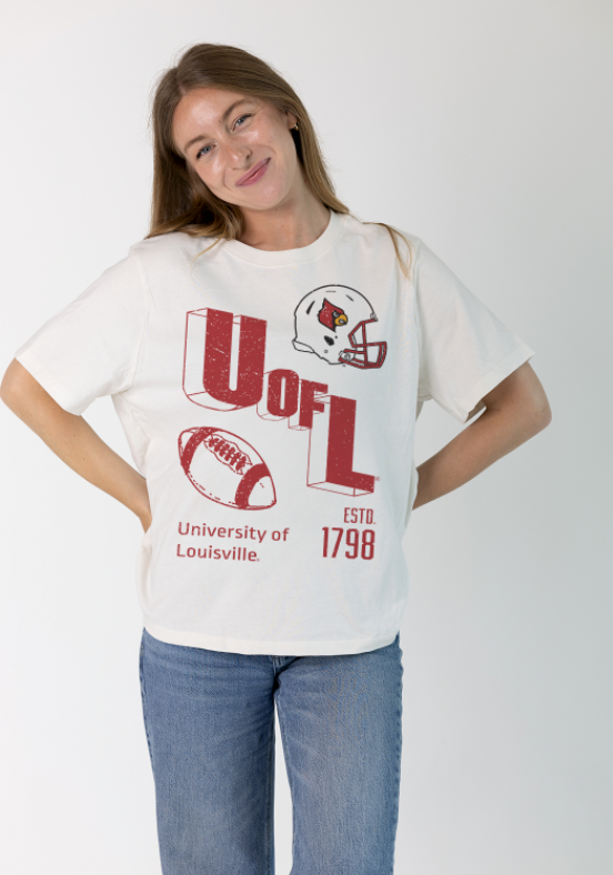 University of Louisville Vintage Womens Letter Tee
