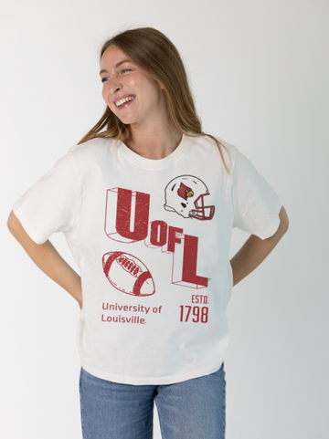 University of Louisville Vintage Womens Letter Tee