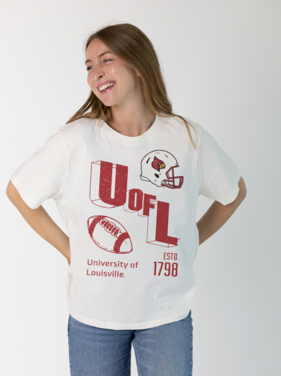 University of Louisville Vintage Womens Letter Tee