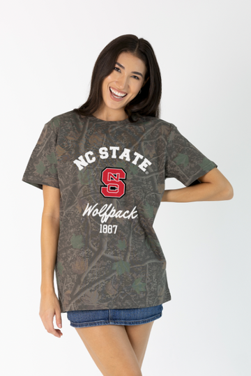 NC State Tee in Darkwood Camo