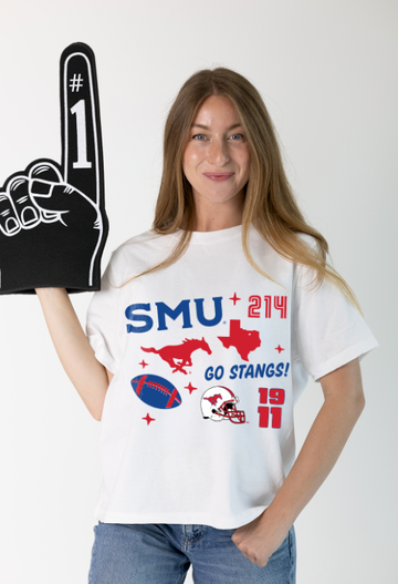 Southern Methodist University Campus Collage Boxy Crop Tee