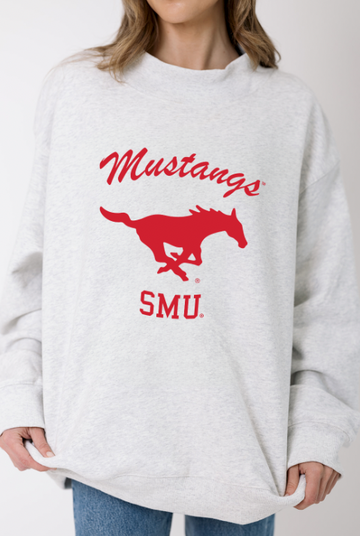 Southern Methodist Univerisity Mustangs Mock Neck