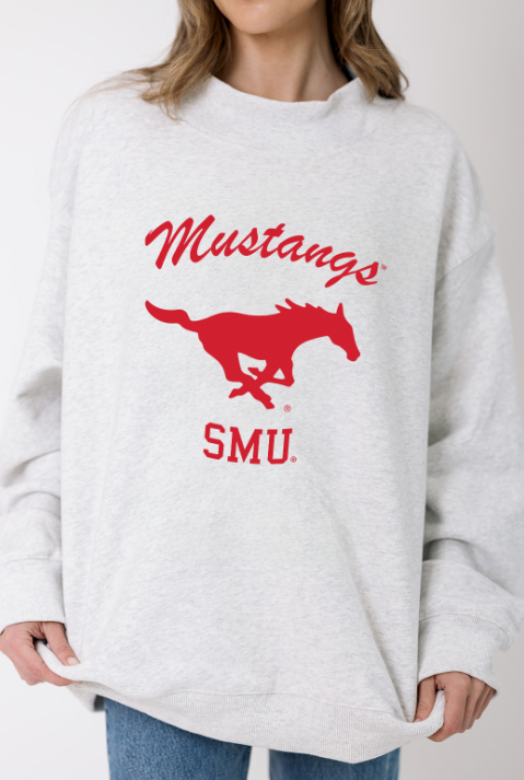 Southern Methodist Univerisity Mustangs Mock Neck