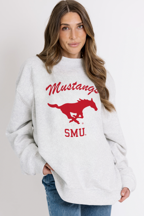 Southern Methodist Univerisity Mustangs Mock Neck