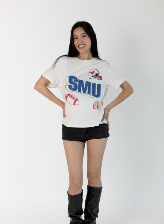 Southern Methodist University Vintage Womens Letter Tee