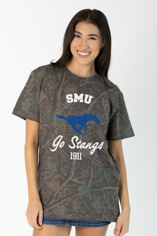 Southern Methodist University Tee in Darkwood Camo