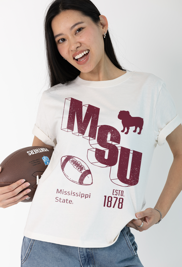 Mississippi State Campus Women's Crop Tee