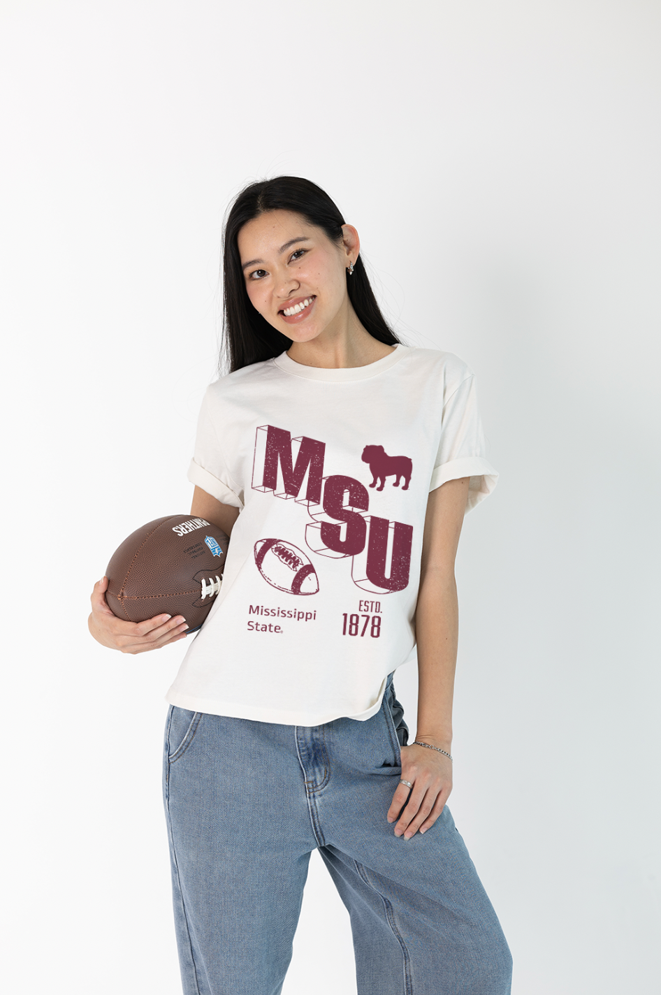 Mississippi State Campus Women's Crop Tee