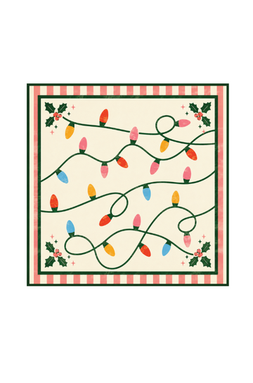 Holiday Lights Christmas Needlepoint Mahjong Mat