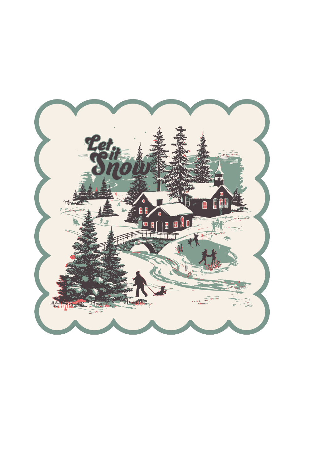 Let It Snow Mahjong Mat