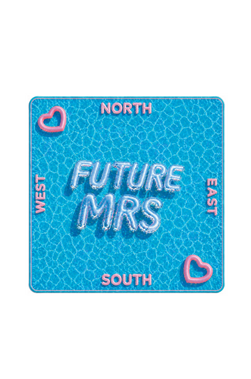 Future Mrs. Pool Bachelorette Bridal Mahjong Mat 33"x33"