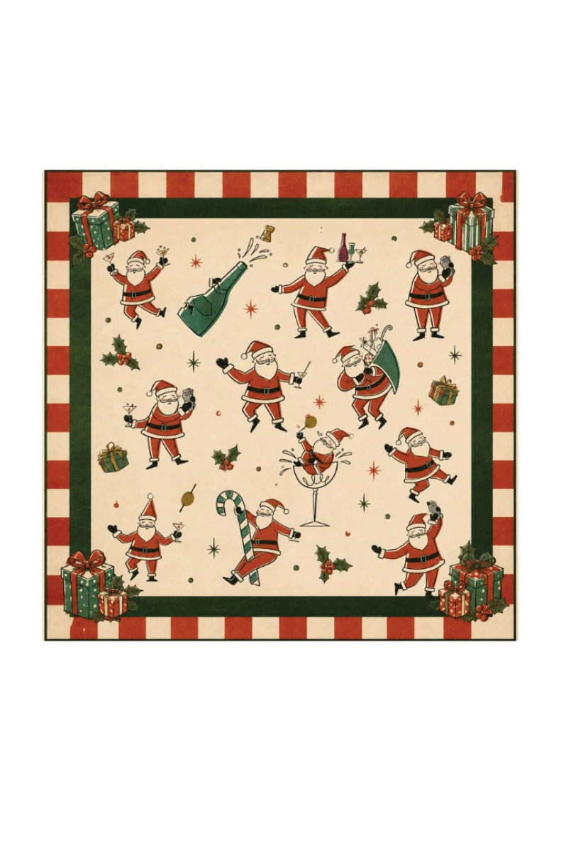 Jolly St. Nick Christmas Mahjong Mat