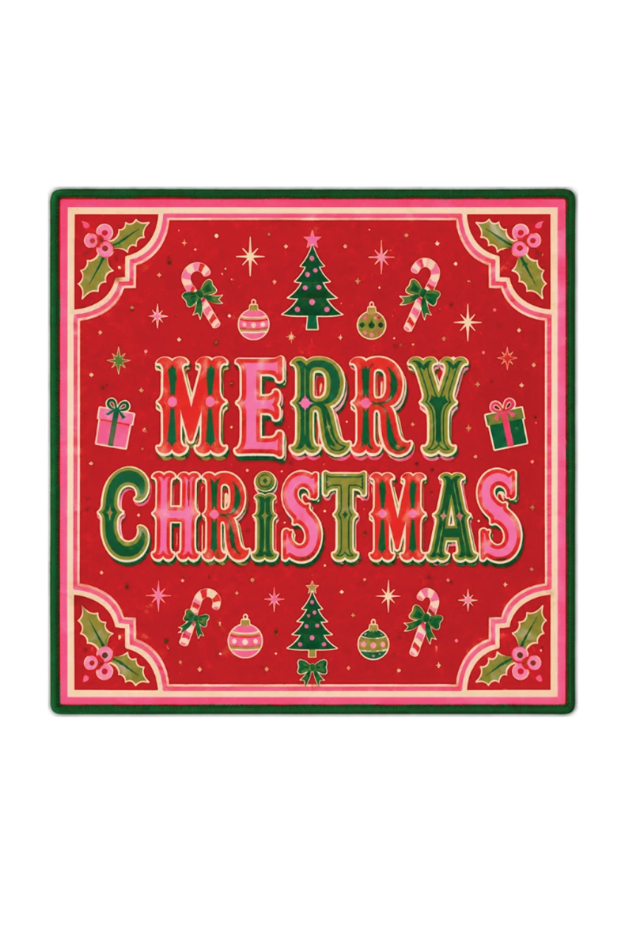 Merry Christmas Holiday Mahjong Mat