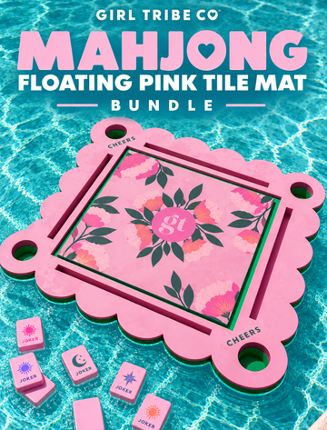 Floral Pink Floating Mat + Pink Tile Bundle