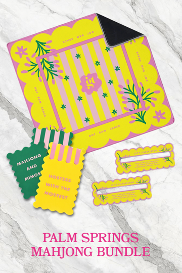 Palm Springs Mahjong Mat, Shuffler and Line Finder Bunde