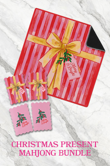 Christmas Present Mahjong Mat and Shuffler Bundle
