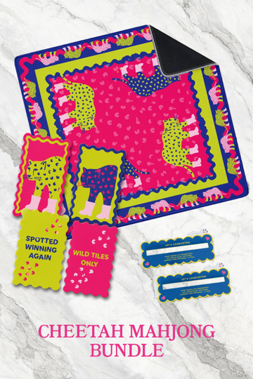 Cheetah Boots Mahjong Mat, Shuffler + Line Finder Bundle