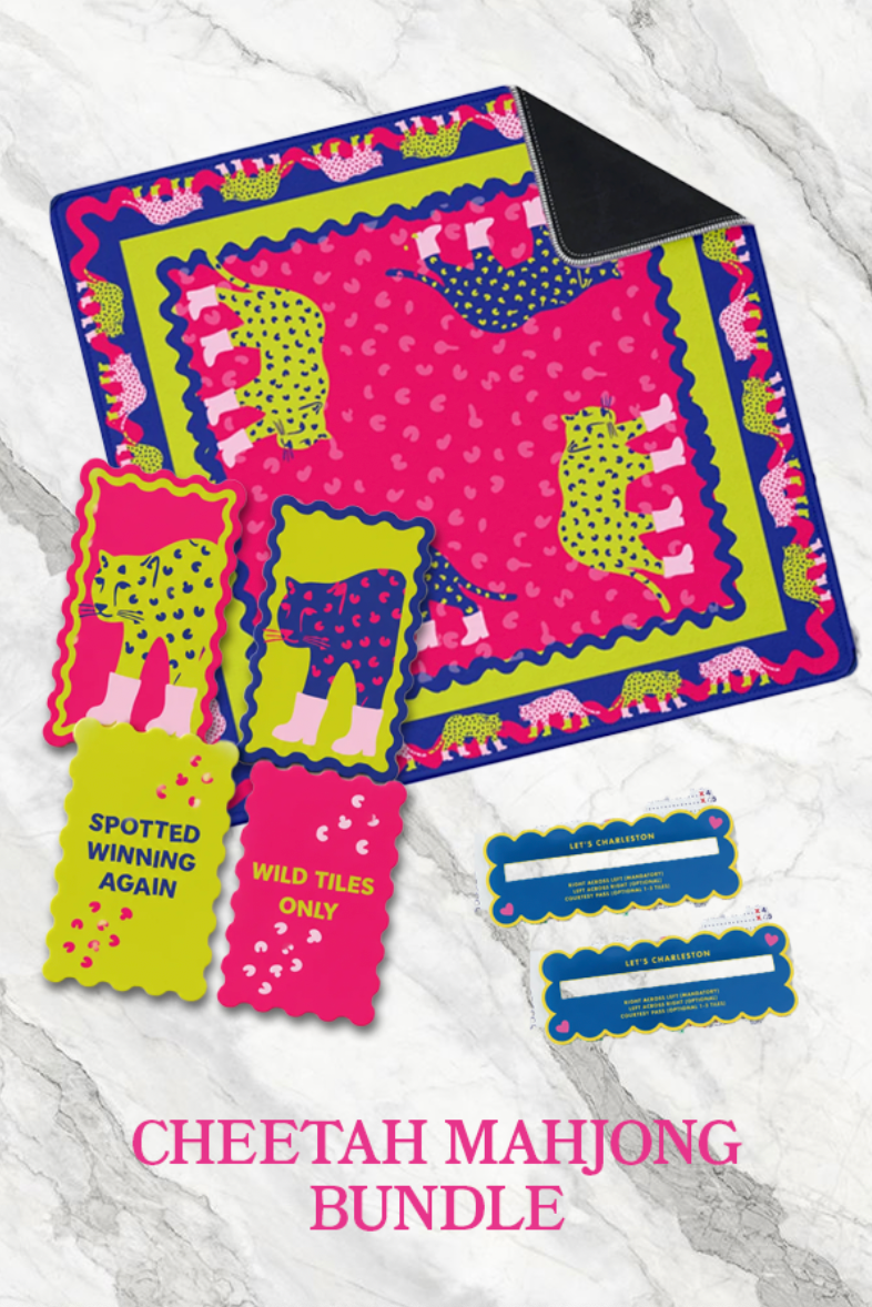 Cheetah Boots Mahjong Mat, Shuffler + Line Finder Bundle