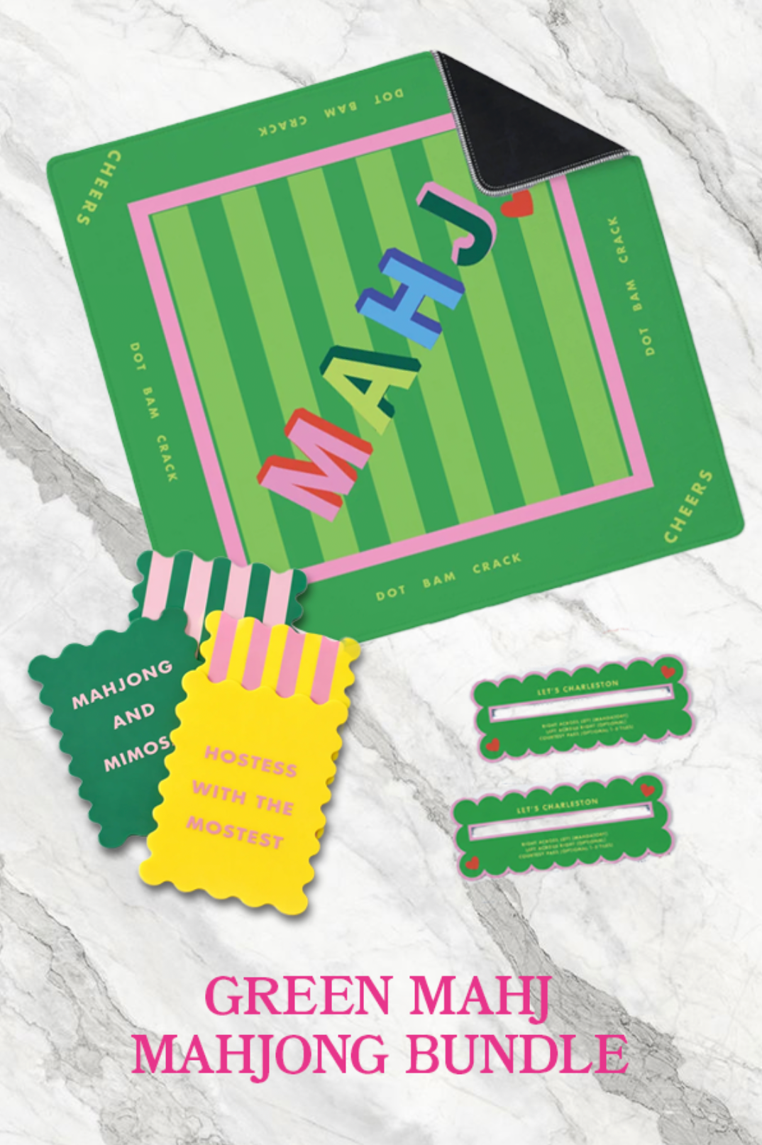 Green Mahj Mahjong Mat, Shuffler + Line Finder Bundle