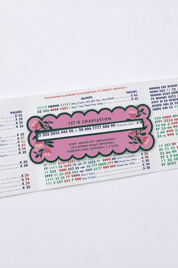 Mahjong Line Finder Tool for Standard and Large Size NMJL Cards - Pink