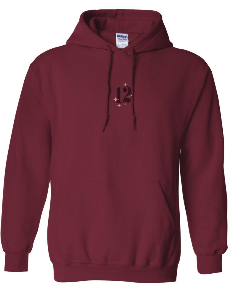 Showgirl Era Hoodie in Maroon - front