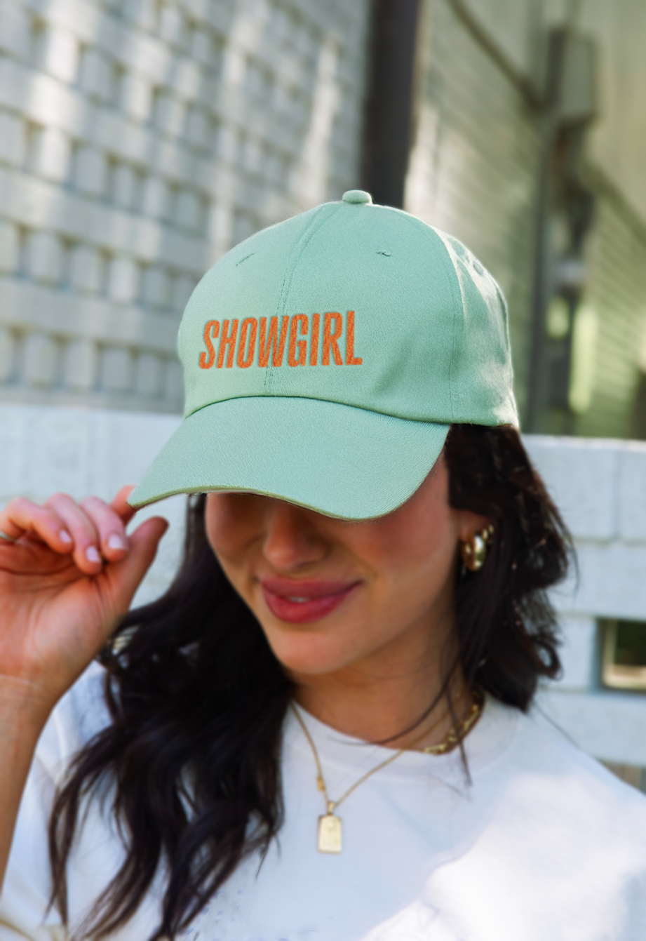 Showgirl Hat in Mint Green