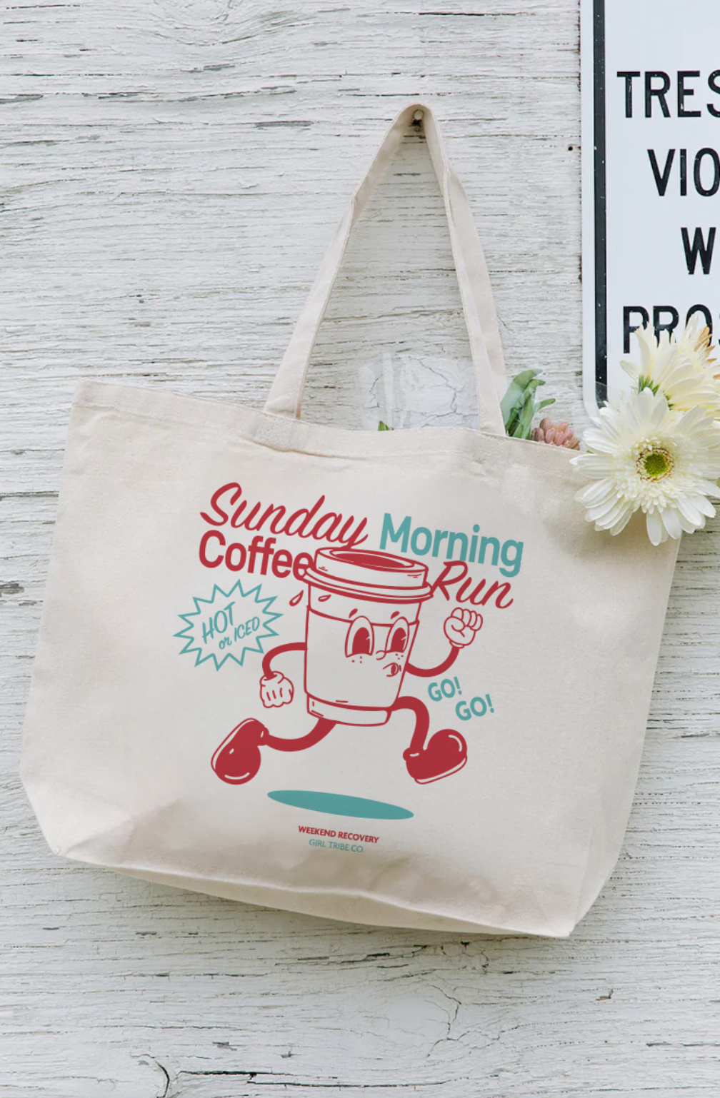 Sunday Coffee Tote- Girl Tribe Co. Booktok and Iced Coffee Club 