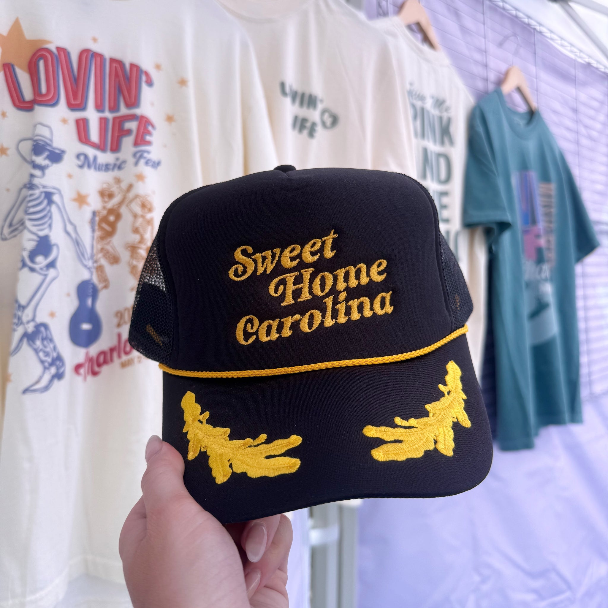 Sweet Home Carolina in Black and Gold- Girl Tribe Co.