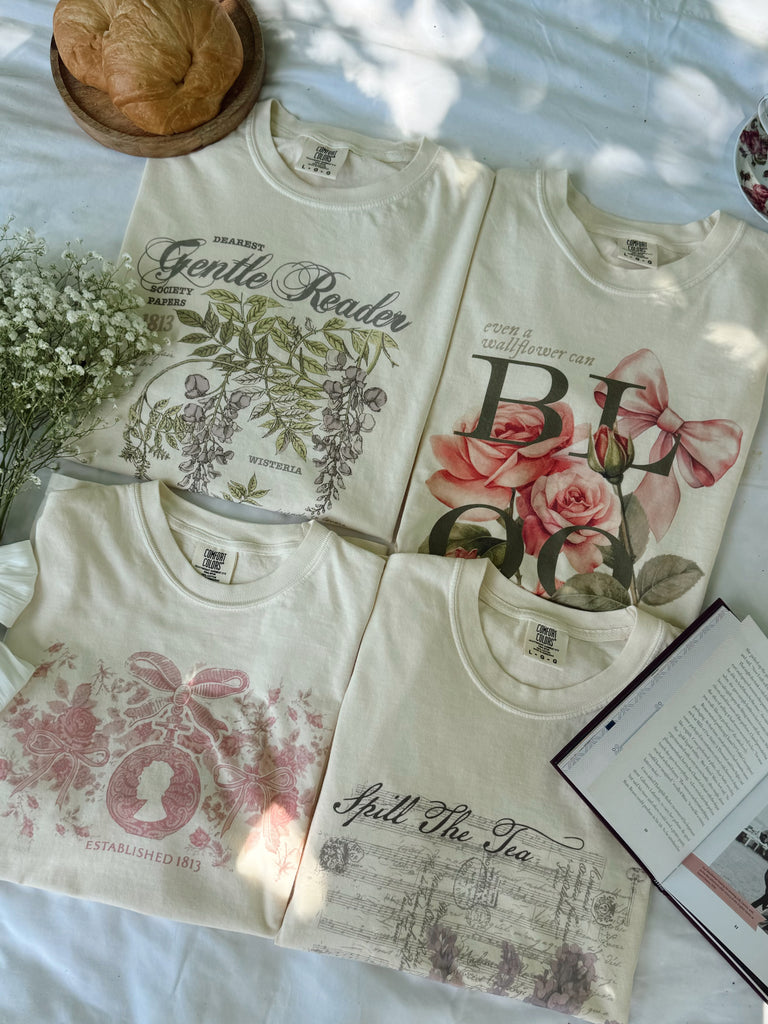 Floral Coquette Tee - Spill The Tea Bridgerton Collection 