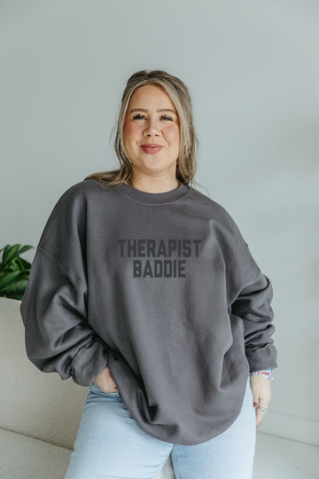 Therapy Baddie Sweatshirt- Girl Tribe Co. Women in Business 