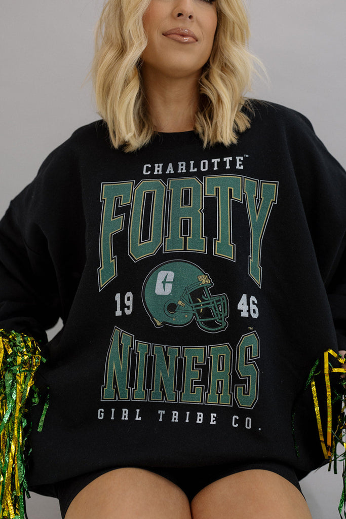 UNCC Helmet Sweatshirt- Girl Tribe Co. UNCC X Girl Tribe 