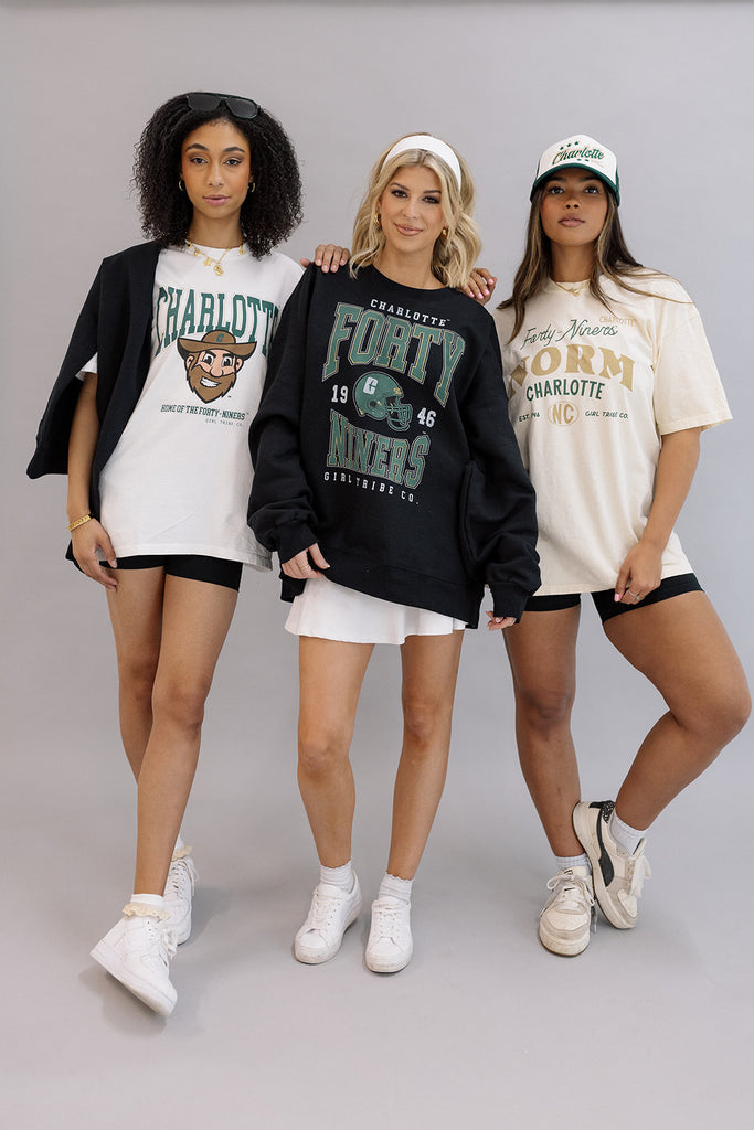 UNCC Helmet Sweatshirt- Girl Tribe Co. UNCC X Girl Tribe 