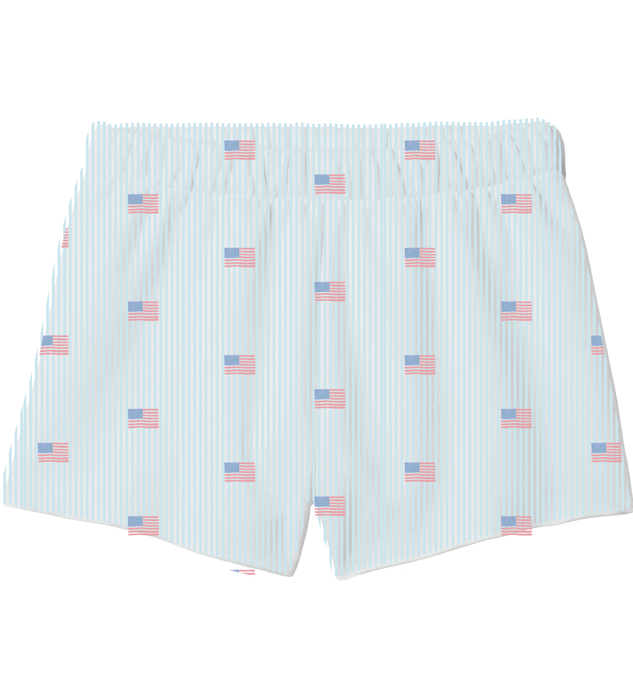 Girl Tribe Co American Stripes Pattern Sweat Shorts
