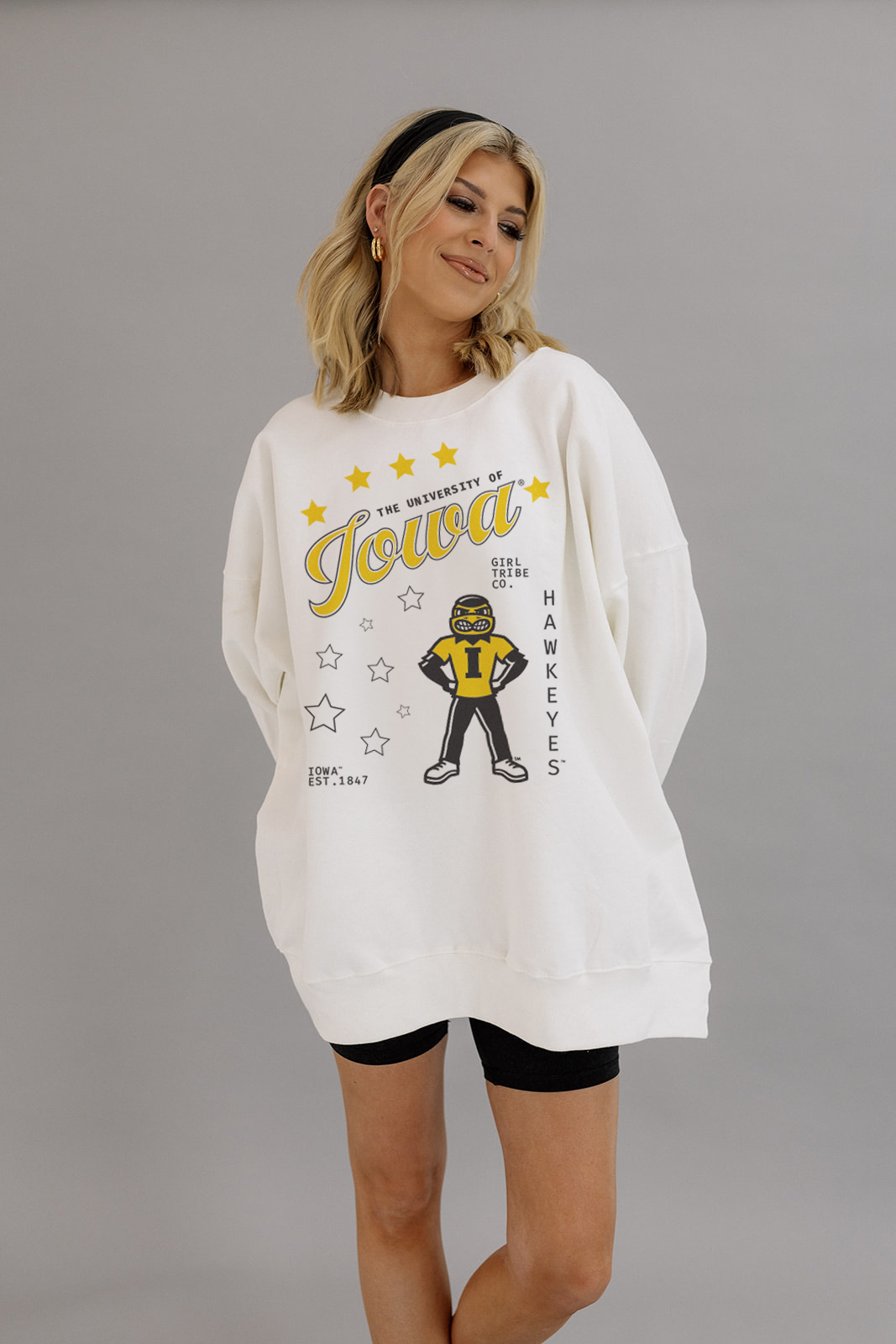 University Of Iowa: Go Iowa Sweatshirt- Girl Tribe Co. Iowa X Girl Tribe 