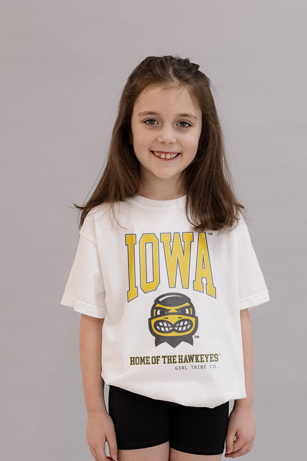 University of Iowa: Youth Home of Hawkeyes Tee- Girl Tribe Co. Iowa X Girl Tribe 