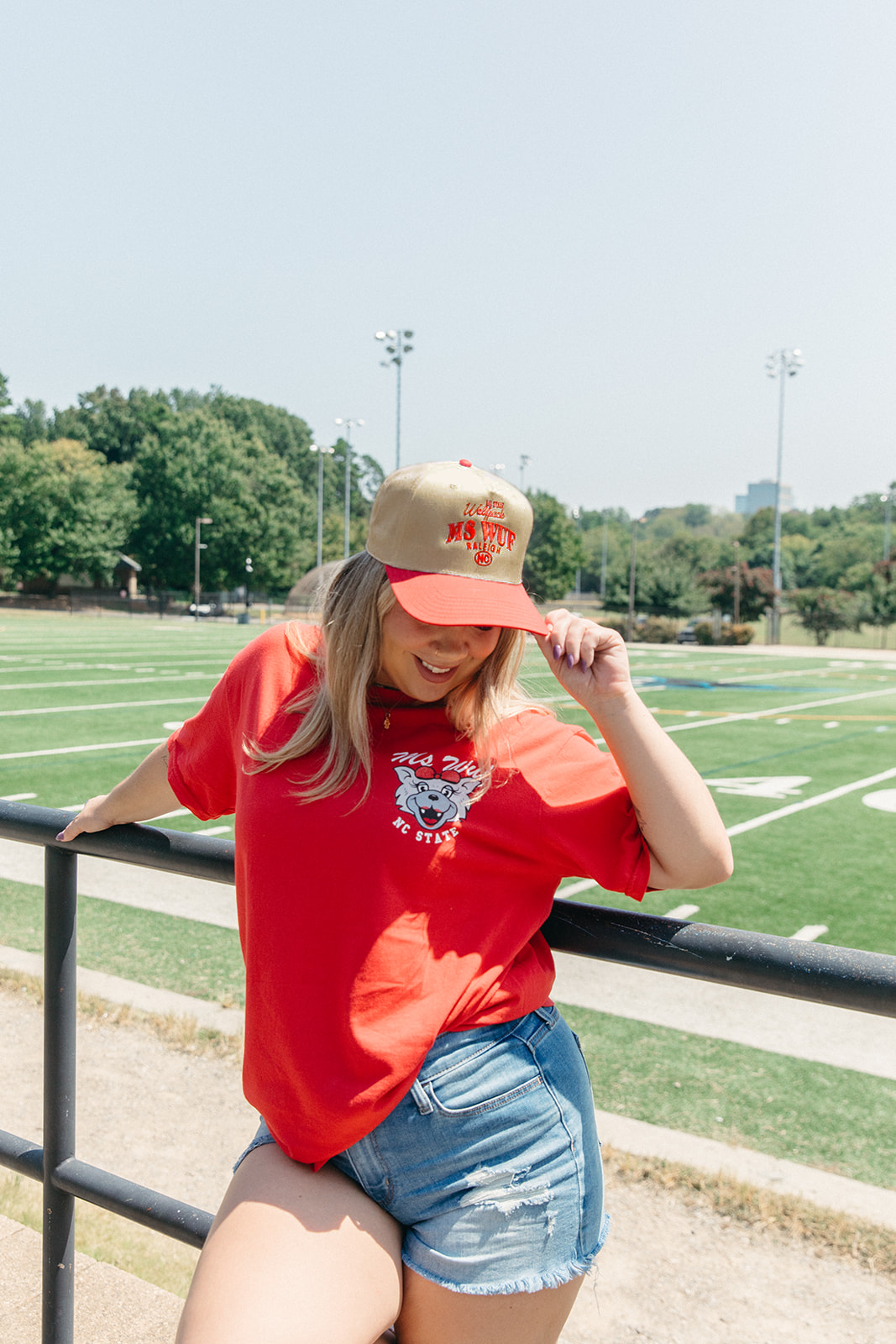 Ms. Wuf Red Tee - NC State x Girl Tribe Co. Collection