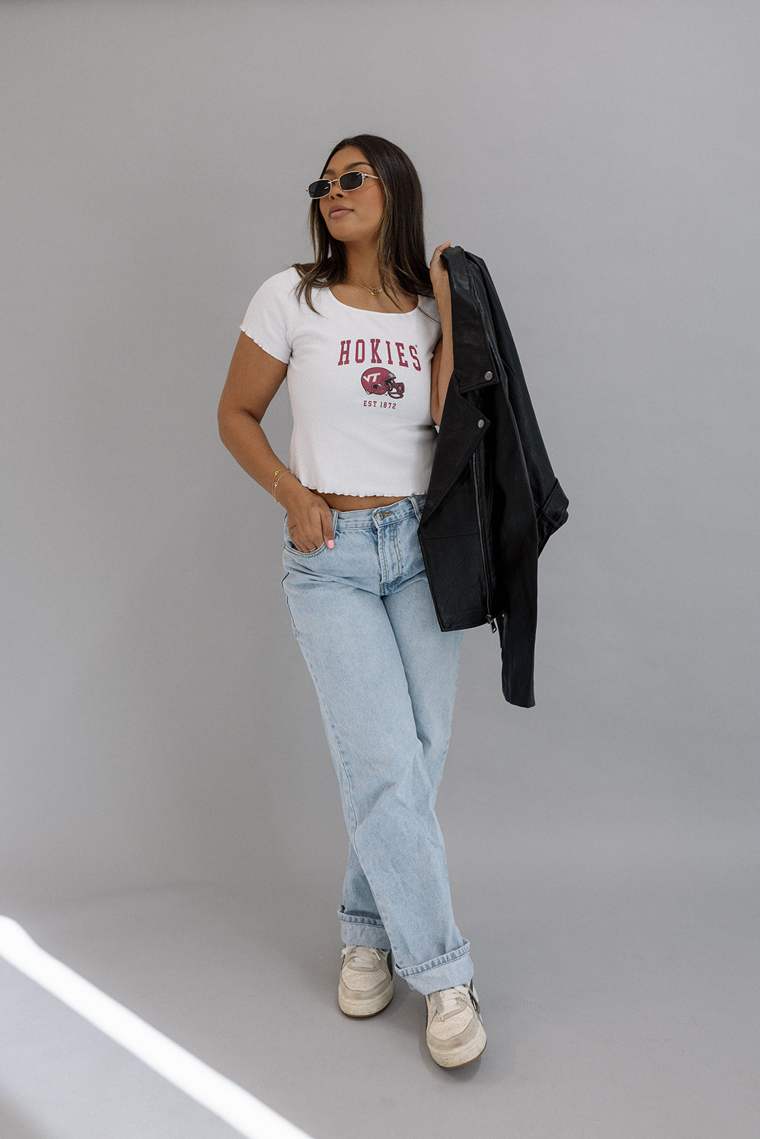 Virginia Tech: Hokies Helmet Baby Tee- Girl Tribe Co. Virginia Tech X GT