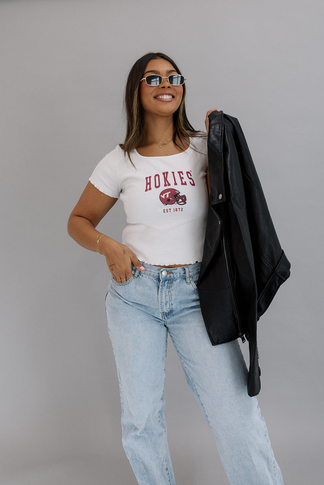 Virginia Tech: Hokies Helmet Baby Tee-Girl Tribe Co. Virginia Tech X GT