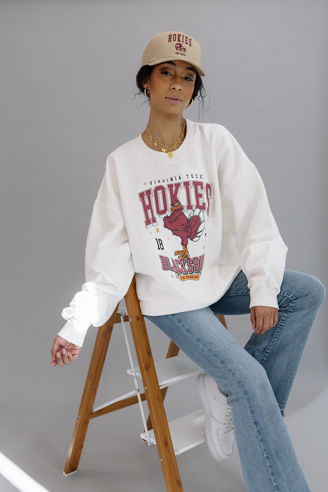 Virginia Tech: Hokies Sparkle Sweatshirt- Girl Tribe Co. Virginia Tech X GT