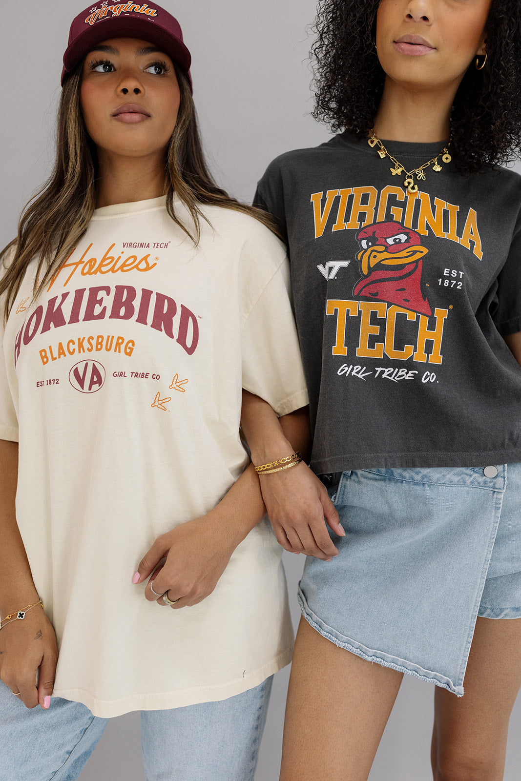 Virginia Tech: VT Classic Crop Tee- Girl Tribe Co. Virginia Tech X GT