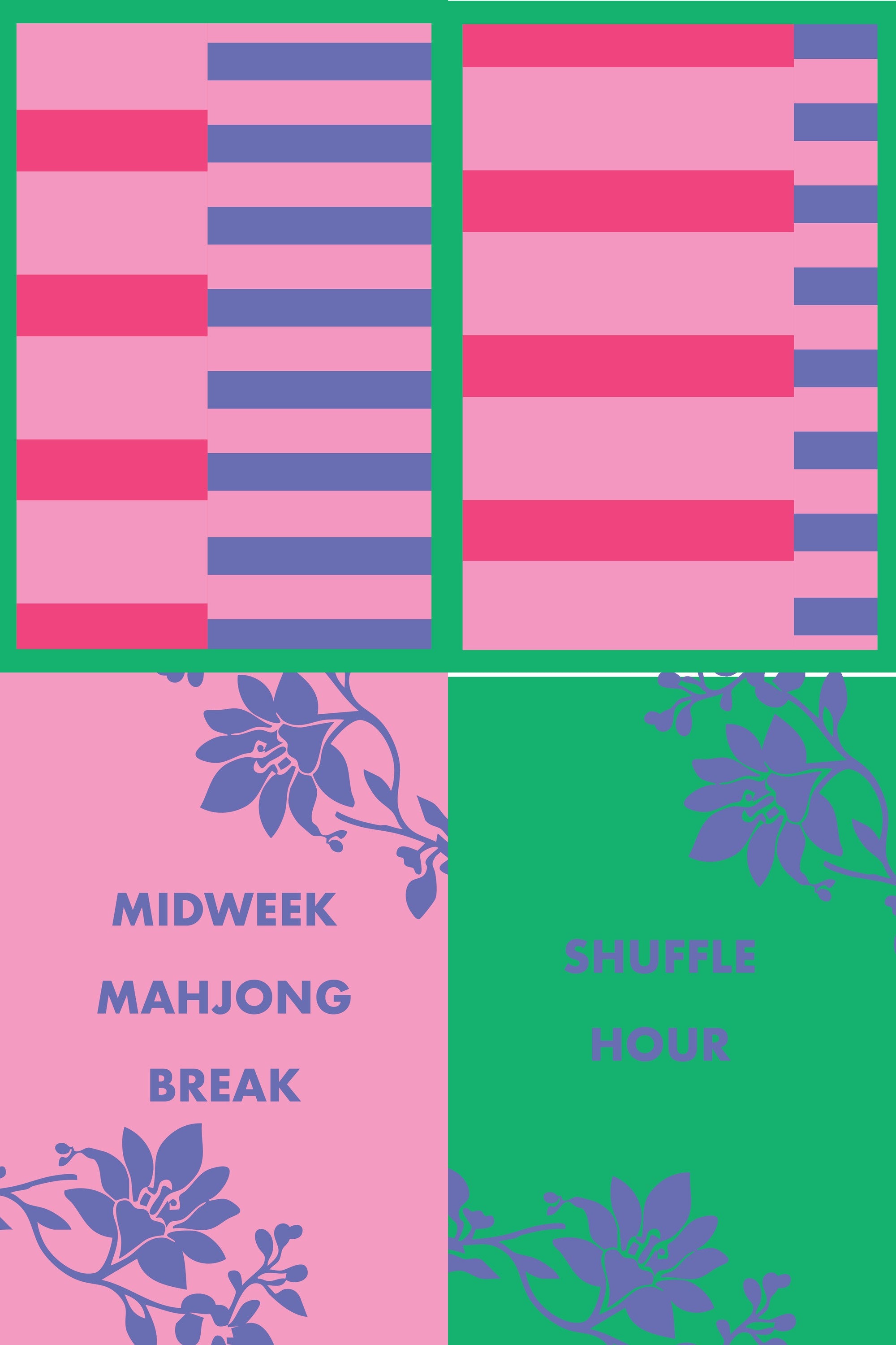 Weekday Stripes Mahjong Shufflers Set of 2 - mockup grid