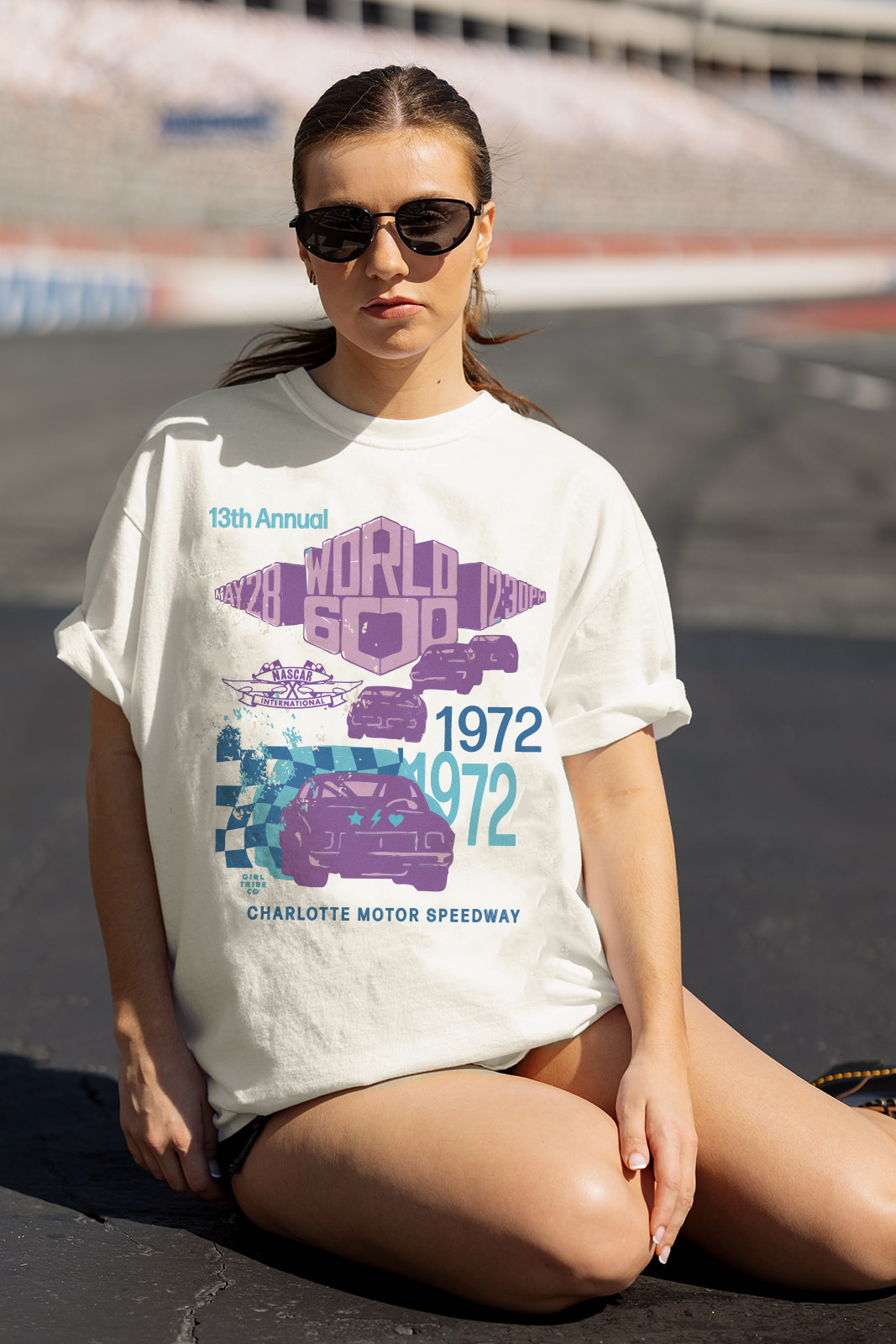 World 600 1972 Tee- Girl Tribe Co. NASCAR X Girl Tribe 