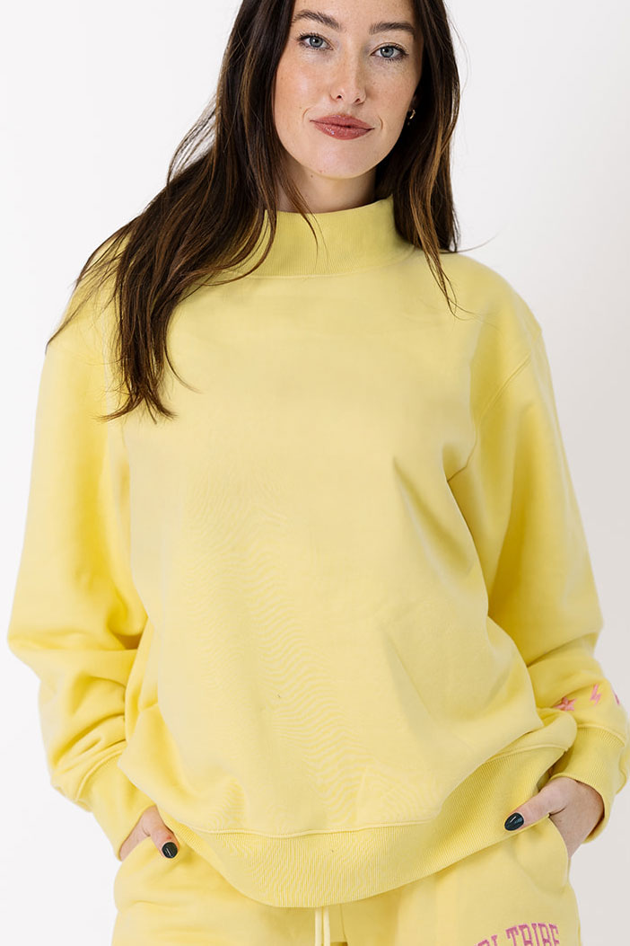Girl Tribe Mock Neck in Yellow