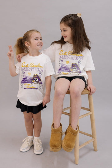 Youth Pirates Checkered Tee- Girl Tribe Co. ECU X Girl Tribe 