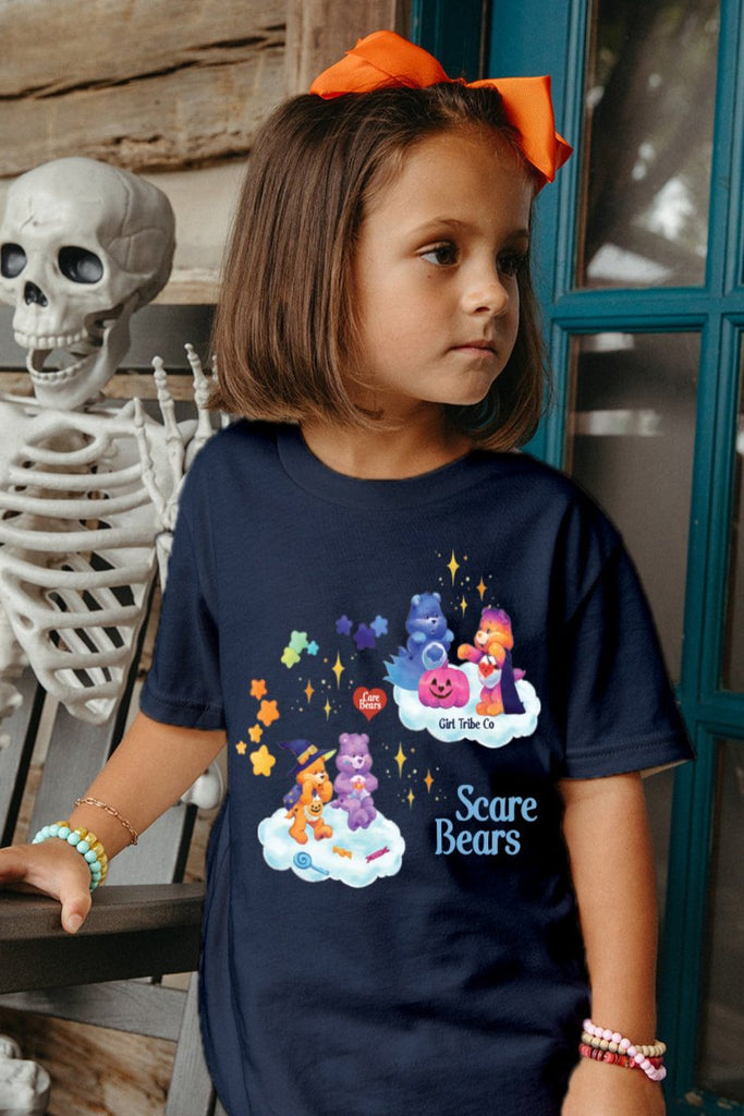 Youth Care Bears Scare Tee - Girl Tribe Co. Spooky Szn Collection