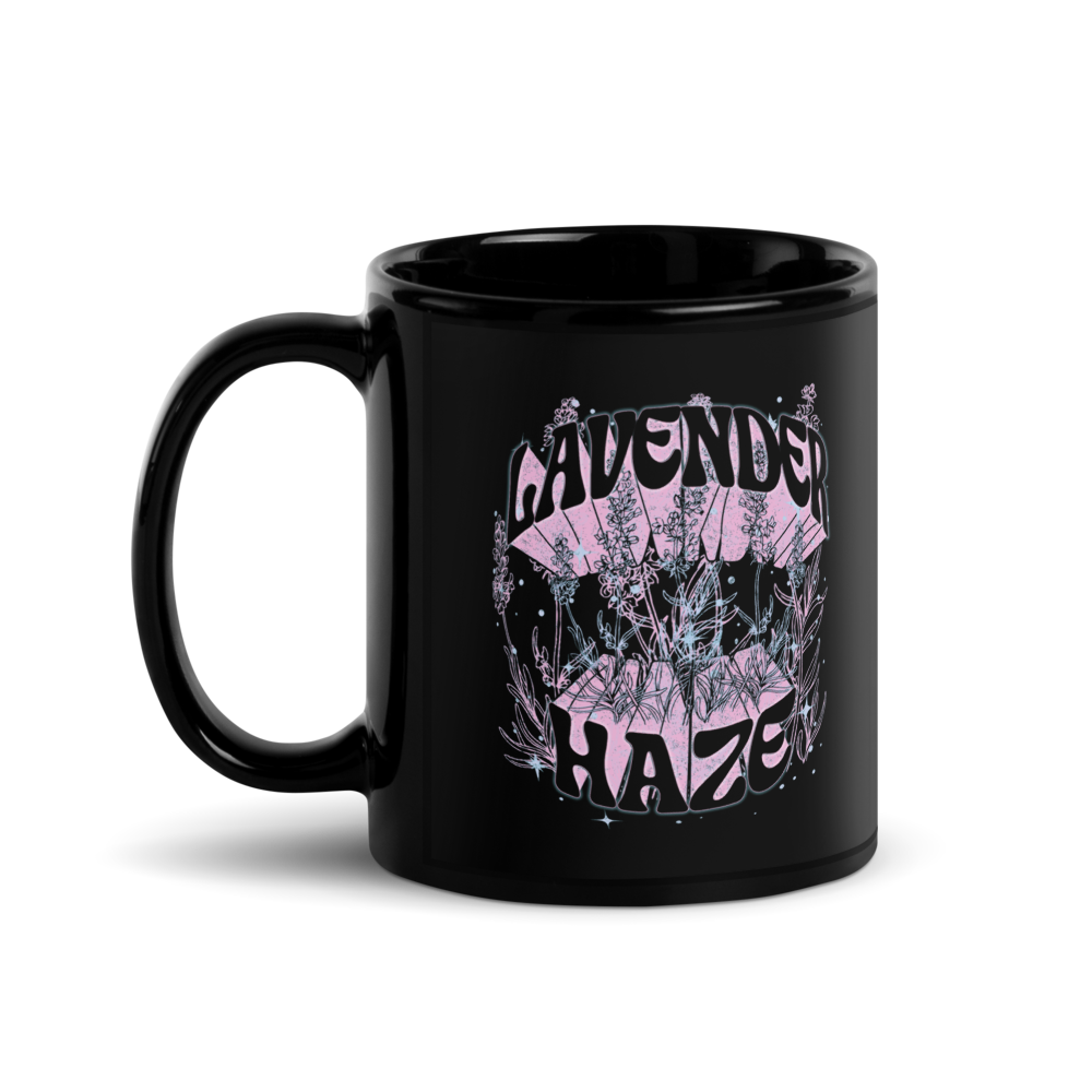 Lavender Haze Black Mug