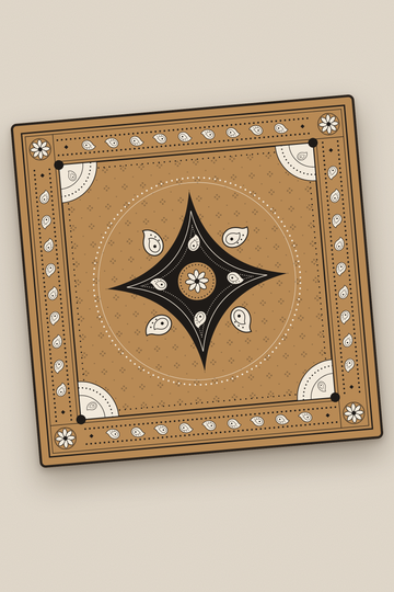 Mahjong Mat in Camel Bandana 33"x33"