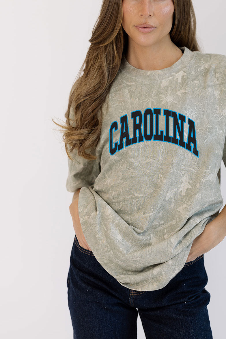 Carolina Block Every Day Tee in Camo