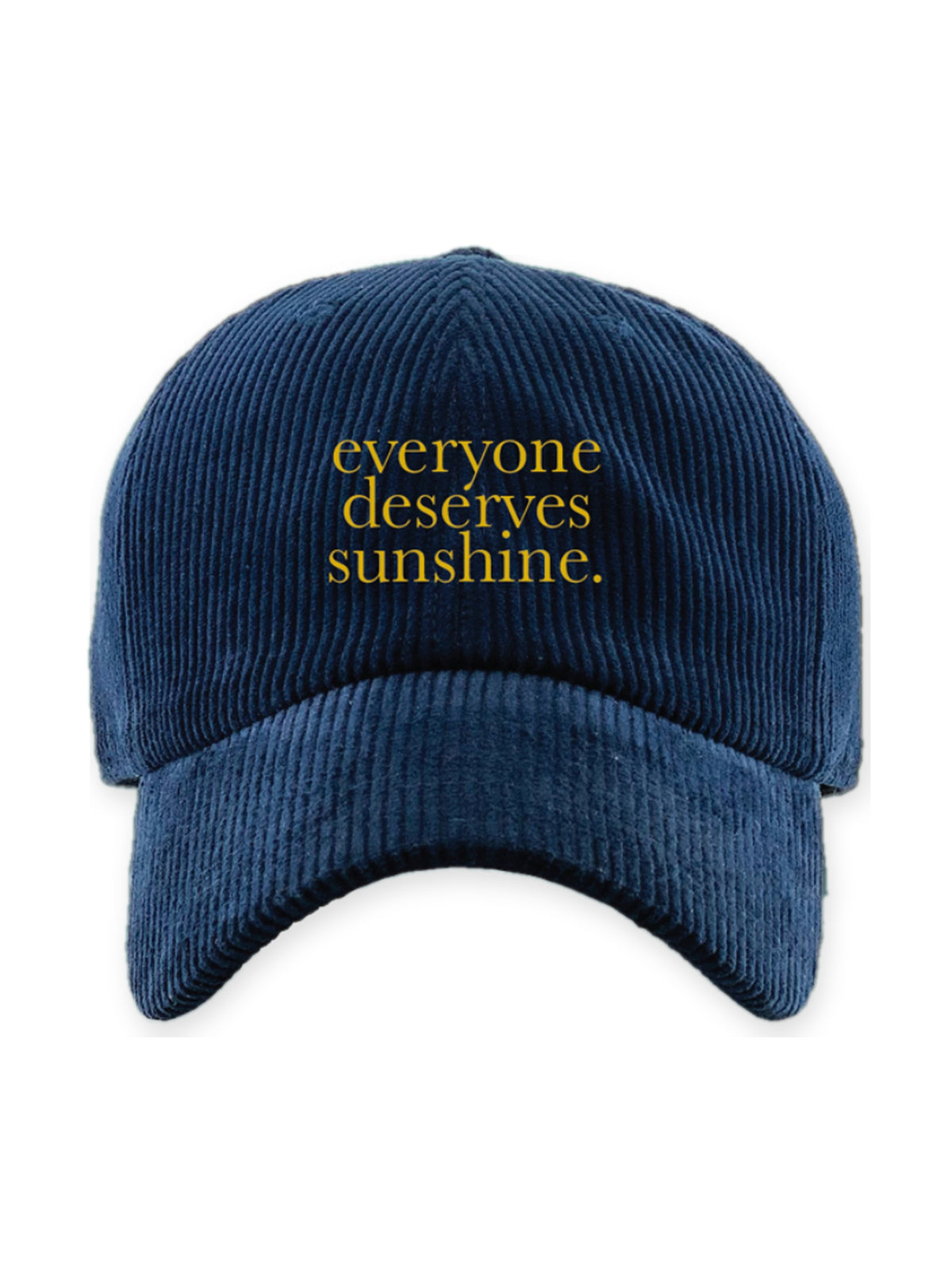 Everyone Deserves Sunshine Hat flat lay on white, rivals-to-lovers hockey romance merch by Girl Tribe Co.